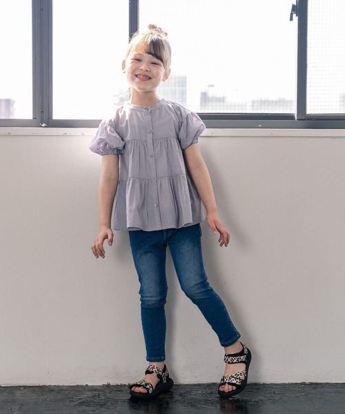 GLOBAL WORK（グローバルワーク）の「2way楊柳ブラウス/キッズ/939865（シャツ/ブラウス・キッズ・オフホワイト/ブルー系その他7/ホワイト・110cm/100cm/120cm/130cm/140cm/150cm/160cm）」の7枚目の写真