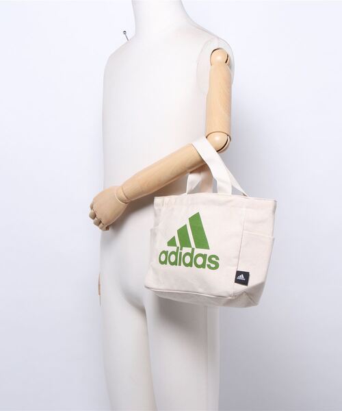 adidas(アディダス)の「キャンバストートバッグ ミニバッグ 61162(トートバッグ・メンズ・ブラック/ピンク/ブルー/グリーン/ホワイト・FREE)」の8枚目の写真