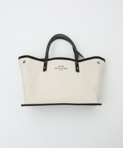 20/80（テゥエンティーエイティー）の「【20/80】トゥエンティーエイティー/CANVAS #8 LEATHER BOTTOM TOTE Sサイズ（トートバッグ・レディース・ホワイト/ブラック・FREE）」の8枚目の写真