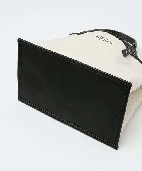 20/80（テゥエンティーエイティー）の「【20/80】トゥエンティーエイティー/CANVAS #8 LEATHER BOTTOM TOTE Sサイズ（トートバッグ・レディース・ホワイト/ブラック・FREE）」の6枚目の写真