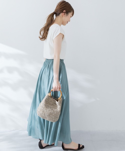 URBAN RESEARCH Sonny Label(アーバンリサーチサニーレーベル)の「汗ジミ防止UVフレンチTシャツ(Tシャツ/カットソー・レディース・オフホワイト/ブルー/ベージュ系その他/チャコールグレー・FREE)」の21枚目の写真