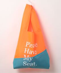 CASA FLINE（カーサフライン）の「【ETHICALTOMORROW】再生PETのBAGでHave My Seatと囁くBAG（エコバッグ/サブバッグ）」