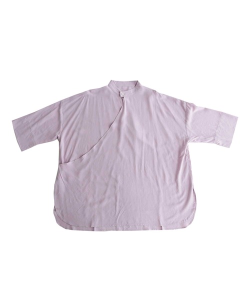 antiqua（アンティカ）の「目を惹く。カシュクールシャツ（シャツ/ブラウス・レディース・スモークピンク/オフホワイト/ブラック/ミント・FREE）」の21枚目の写真