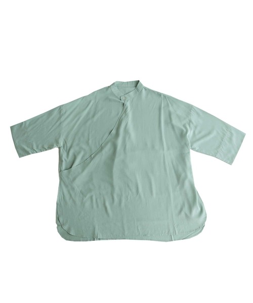 antiqua（アンティカ）の「目を惹く。カシュクールシャツ（シャツ/ブラウス・レディース・スモークピンク/オフホワイト/ブラック/ミント・FREE）」の20枚目の写真