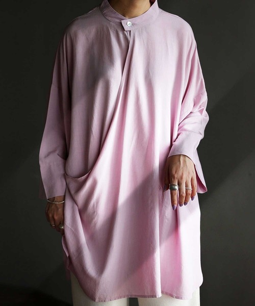 antiqua（アンティカ）の「目を惹く。カシュクールシャツ（シャツ/ブラウス・レディース・スモークピンク/オフホワイト/ブラック/ミント・FREE）」の17枚目の写真