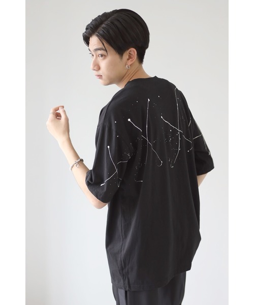 CREARE -LINO-（クレアーレリノ）の「オーバーサイズ　ペイントプリント半袖Tシャツ<ユニセックス>（Tシャツ/カットソー・メンズ・ホワイト/ブラック・FREE）」の21枚目の写真