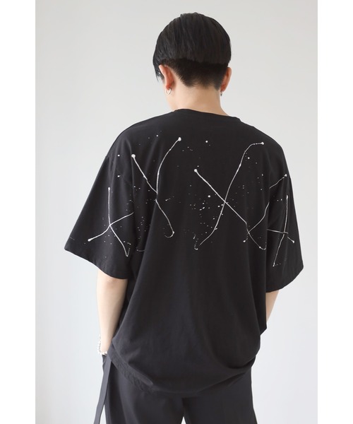 CREARE -LINO-（クレアーレリノ）の「オーバーサイズ　ペイントプリント半袖Tシャツ<ユニセックス>（Tシャツ/カットソー・メンズ・ホワイト/ブラック・FREE）」の19枚目の写真