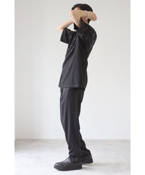 CREARE -LINO-（クレアーレリノ）の「オーバーサイズ　ペイントプリント半袖Tシャツ<ユニセックス>（Tシャツ/カットソー・メンズ・ホワイト/ブラック・FREE）」の13枚目の写真