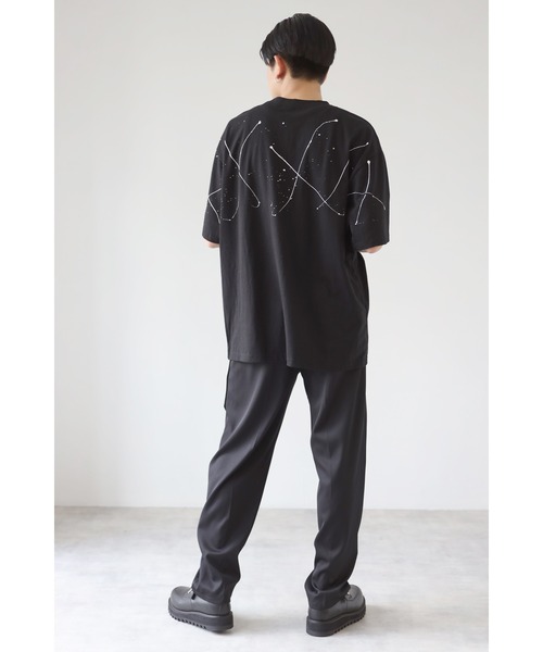 CREARE -LINO-（クレアーレリノ）の「オーバーサイズ　ペイントプリント半袖Tシャツ<ユニセックス>（Tシャツ/カットソー・メンズ・ホワイト/ブラック・FREE）」の10枚目の写真