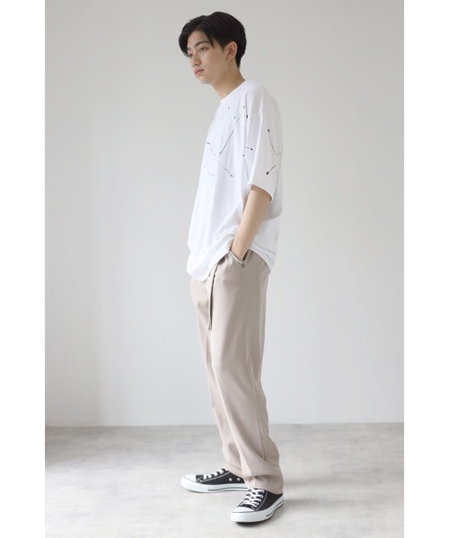 CREARE -LINO-（クレアーレリノ）の「オーバーサイズ　ペイントプリント半袖Tシャツ<ユニセックス>（Tシャツ/カットソー・メンズ・ホワイト/ブラック・FREE）」の16枚目の写真