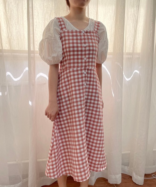 MAISON DE THERESE(メゾン ド テレーズ)の「ギンガムチェックワンピース(ワンピース・レディース・D/C/B/A・M)」の4枚目の写真