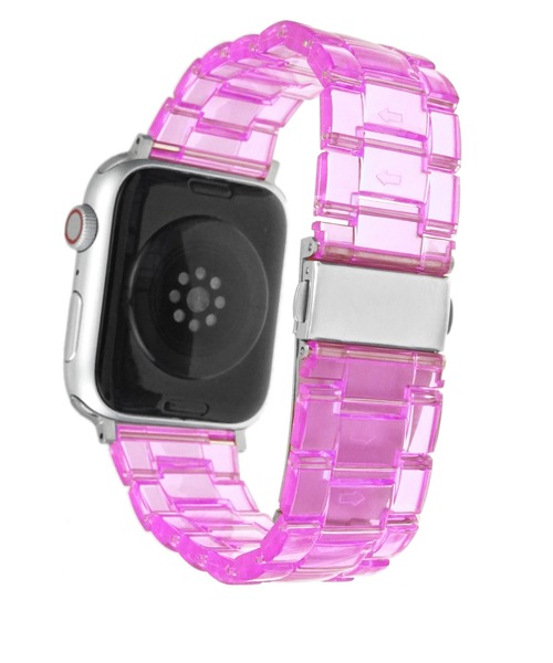 Urban Coral（アーバンコーラル）の「Apple Watch Band / アップルウォッチ バンド クリアレジン / Urban Coral（デジタル腕時計・レディース・ライトブルー/ブラック/パープル/ピンク/イエロー/オレンジ/ブルー/クリア・40mm/44mm）」の5枚目の写真
