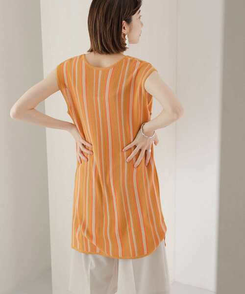 KBF(ケイビーエフ)の「マルチストライプノースリーブニット(ニット/セーター・レディース・ブラウン/オレンジ/パープル系その他・ONE)」の22枚目の写真