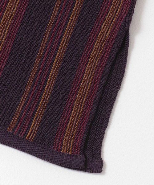 KBF(ケイビーエフ)の「マルチストライプノースリーブニット(ニット/セーター・レディース・ブラウン/オレンジ/パープル系その他・ONE)」の18枚目の写真
