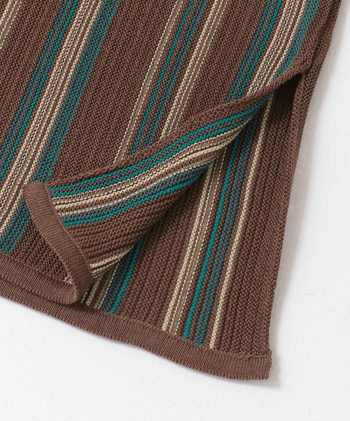 KBF(ケイビーエフ)の「マルチストライプノースリーブニット(ニット/セーター・レディース・ブラウン/オレンジ/パープル系その他・ONE)」の10枚目の写真