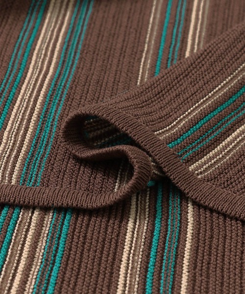 KBF(ケイビーエフ)の「マルチストライプノースリーブニット(ニット/セーター・レディース・ブラウン/オレンジ/パープル系その他・ONE)」の21枚目の写真