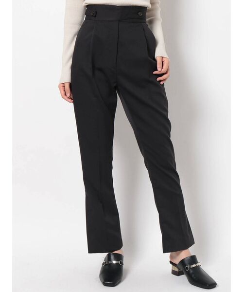 MURUA（ムルーア）の「センタープレスストレートパンツ（その他パンツ・レディース・アイボリー/ブラック/パープル/ブラウン・1/2）」の3枚目の写真