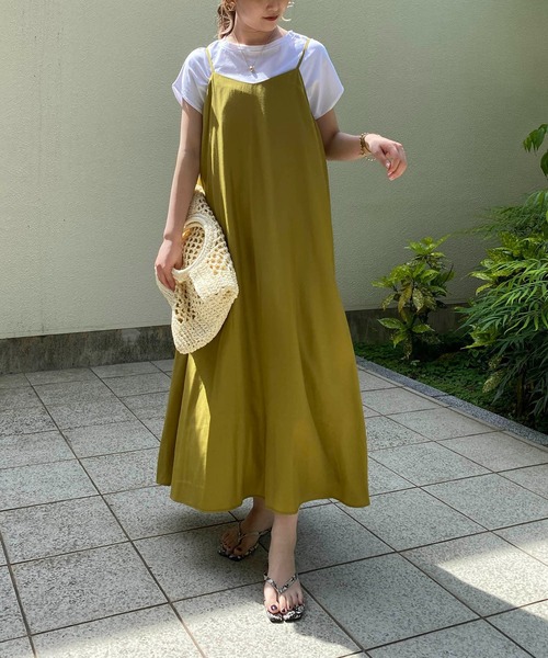 CAPRICIEUX LE'MAGE（カプリシューレマージュ）の「〈セットアイテム〉フレンチTキャミワンピースセット（ワンピース・レディース・ブルー/イエロー/ブラック・FREE）」の3枚目の写真