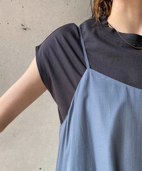 CAPRICIEUX LE'MAGE（カプリシューレマージュ）の「〈セットアイテム〉フレンチTキャミワンピースセット（ワンピース・レディース・ブルー/イエロー/ブラック・FREE）」の12枚目の写真