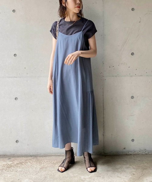 CAPRICIEUX LE'MAGE（カプリシューレマージュ）の「〈セットアイテム〉フレンチTキャミワンピースセット（ワンピース・レディース・ブルー/イエロー/ブラック・FREE）」の10枚目の写真