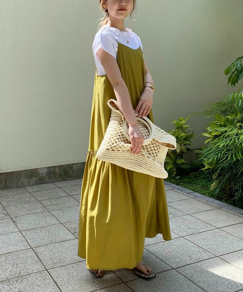 CAPRICIEUX LE'MAGE（カプリシューレマージュ）の「〈セットアイテム〉フレンチTキャミワンピースセット（ワンピース・レディース・ブルー/イエロー/ブラック・FREE）」の7枚目の写真