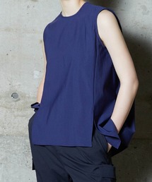 <lautreamont BLEUBLANC>ベルト付きストレッチカットソー