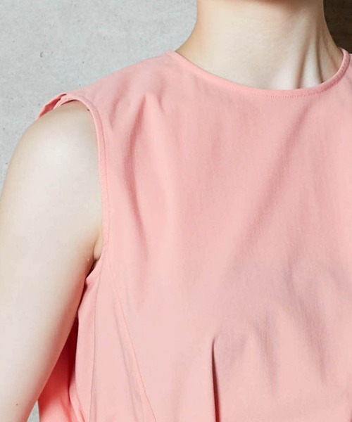 lautreamont BLEUBLANC（ロートレアモンブルーブラン）の「<lautreamont BLEUBLANC>ベルト付きストレッチカットソー（Tシャツ/カットソー・レディース・チャコールグレー/ネイビー/オレンジ・9号）」の6枚目の写真