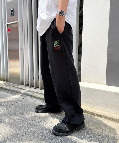 Sourcream(サワークリーム)の「【Sourcream/サワークリーム】FISHスウェットパンツ(スウェットパンツ・メンズ・アッシュグレー/ブラック/グリーン・FREE)」の2枚目の写真