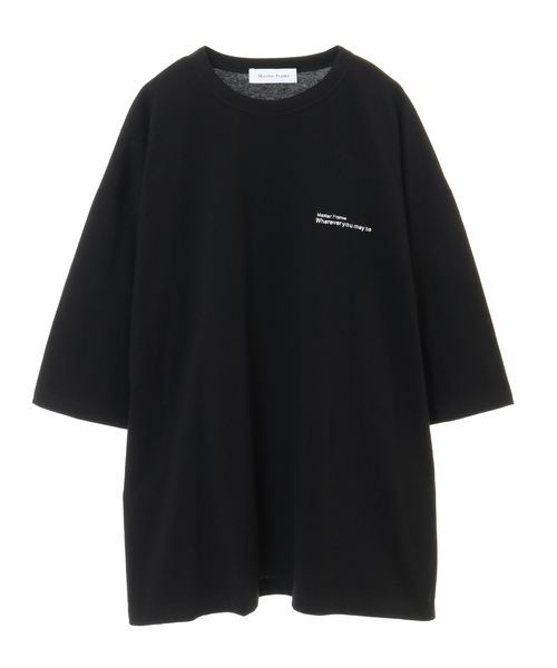 MEN'S MELROSE（メンズメルローズ）の「MASTER FRAME エンブロイダリーハーフスリーブTシャツ（Tシャツ/カットソー・メンズ・ホワイト/ブルー/ネイビー/ブラック/ベージュ/ホワイト系その他・2/3/4）」の3枚目の写真