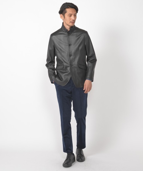 CROWDED CLOSET（クラウデッドクローゼット）の「コーデュロイ調ベルベットパンツ／セットアップ対応／パーティー（スラックス・メンズ・ネイビー/キャメル/ワイン・01/02/03/04）」の17枚目の写真