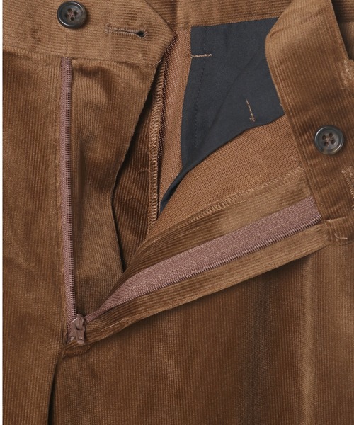 CROWDED CLOSET（クラウデッドクローゼット）の「コーデュロイ調ベルベットパンツ／セットアップ対応／パーティー（スラックス・メンズ・ネイビー/キャメル/ワイン・01/02/03/04）」の20枚目の写真