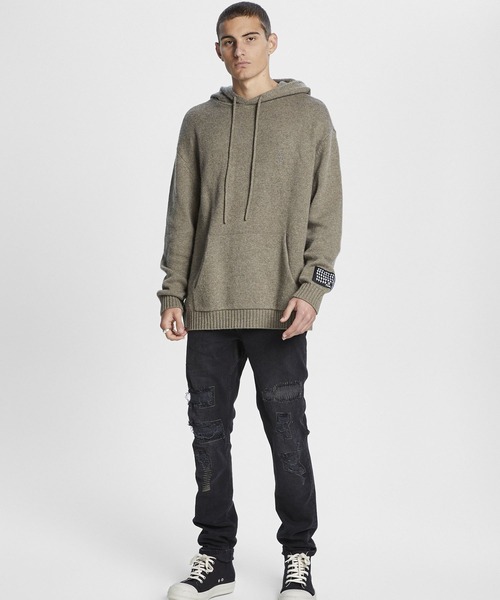 KSUBI（スビ）の「KSUBI DOLLAR KNIT HOODIE  (5000007044)（パーカー・メンズ・カーキ・MEDIUM/LARGE）」の7枚目の写真