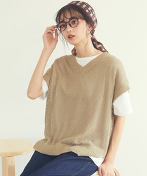 CRAFT STANDARD BOUTIQUE | メッシュニットベスト+カットTee　＊(ベスト)