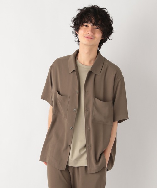 GLOBAL WORK(グローバルワーク)の「ジョーゼットワイドシャツ/954067(シャツ/ブラウス・メンズ・カーキ/ネイビー/チャコールグレー・MEDIUM/LARGE/SMALL)」の6枚目の写真