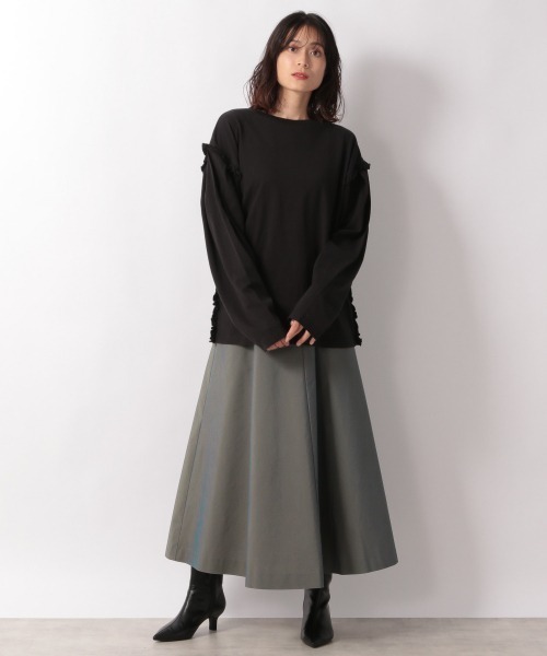 LOWRYS FARM（ローリーズファーム）の「シャンブレーフレアスカート