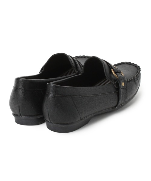 LUGG NAGG(ラグナグ)の「ベルテッドモカシンシューズ(モカシン/デッキシューズ・レディース・ブラック/ガンメタ/ホワイト・23.0cm/23.5cm/24.5cm/24.0cm)」の6枚目の写真