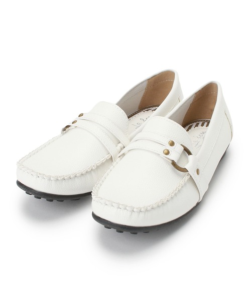 LUGG NAGG(ラグナグ)の「ベルテッドモカシンシューズ(モカシン/デッキシューズ・レディース・ブラック/ガンメタ/ホワイト・23.0cm/23.5cm/24.5cm/24.0cm)」の8枚目の写真