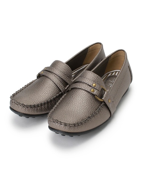 LUGG NAGG(ラグナグ)の「ベルテッドモカシンシューズ(モカシン/デッキシューズ・レディース・ブラック/ガンメタ/ホワイト・23.0cm/23.5cm/24.5cm/24.0cm)」の11枚目の写真