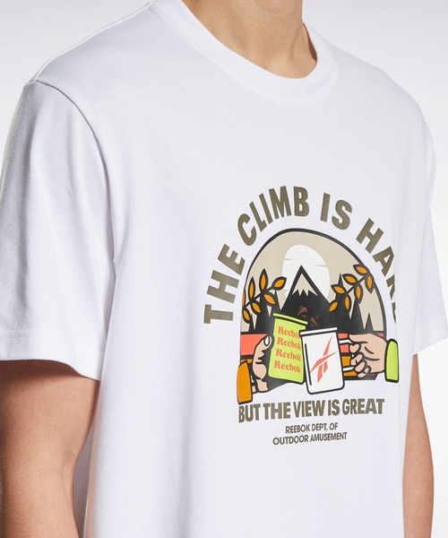 Reebok（リーボック）の「クラシックス キャンピング ショート スリーブ Tシャツ / Classics Camping Short Sleeve T-Shirt（Tシャツ/カットソー・メンズ・ブラック×ブラック/ホワイト/ブルー・SMALL/XXX-LARGE/LARGE/X-LARGE/XX-LARGE/MEDIUM/X-SMALL）」の8枚目の写真