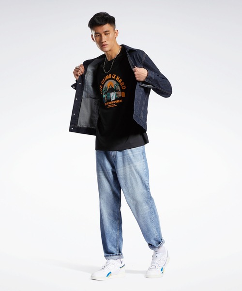 Reebok（リーボック）の「クラシックス キャンピング ショート スリーブ Tシャツ / Classics Camping Short Sleeve T-Shirt（Tシャツ/カットソー・メンズ・ブラック×ブラック/ホワイト/ブルー・SMALL/XXX-LARGE/LARGE/X-LARGE/XX-LARGE/MEDIUM/X-SMALL）」の15枚目の写真