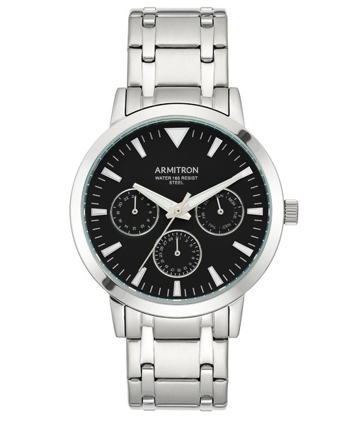 ARMITRON NEWYORK（アーミトロンニューヨーク）の「ARMITRON アナログ メンズウォッチ（アナログ腕時計・メンズ・シルバー×ブラック/シルバー×ブルー・FREE）」の2枚目の写真