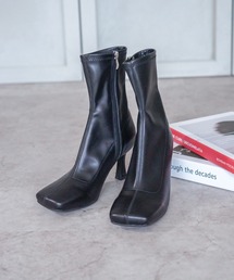 VIVIAN | 2021年秋冬新作　ワイドスクエアトゥストレッチショートブーツ(ブーツ)