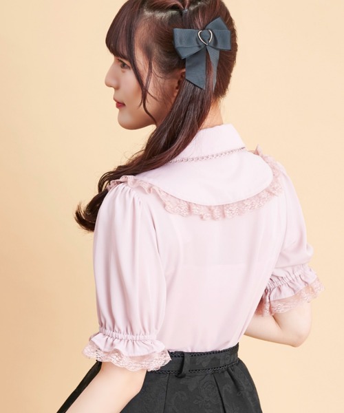 Secret Honey（シークレットハニー）の「2枚衿ブラウス（シャツ/ブラウス・レディース・オフホワイト/ピンク/ブルー・MEDIUM）」の10枚目の写真