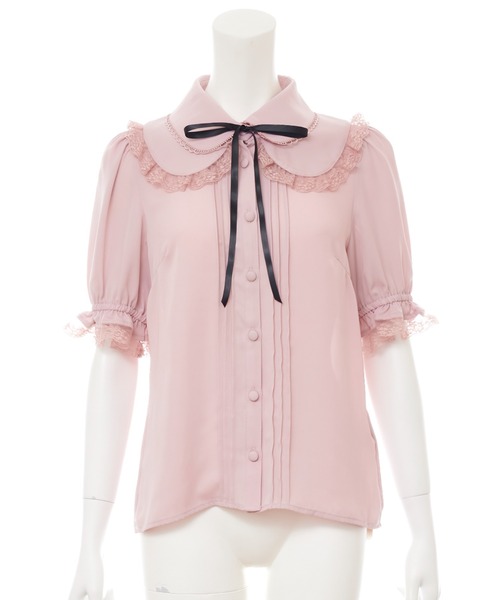 Secret Honey（シークレットハニー）の「2枚衿ブラウス（シャツ/ブラウス・レディース・オフホワイト/ピンク/ブルー・MEDIUM）」の9枚目の写真