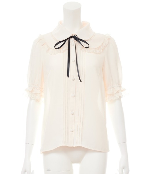 Secret Honey（シークレットハニー）の「2枚衿ブラウス（シャツ/ブラウス・レディース・オフホワイト/ピンク/ブルー・MEDIUM）」の4枚目の写真