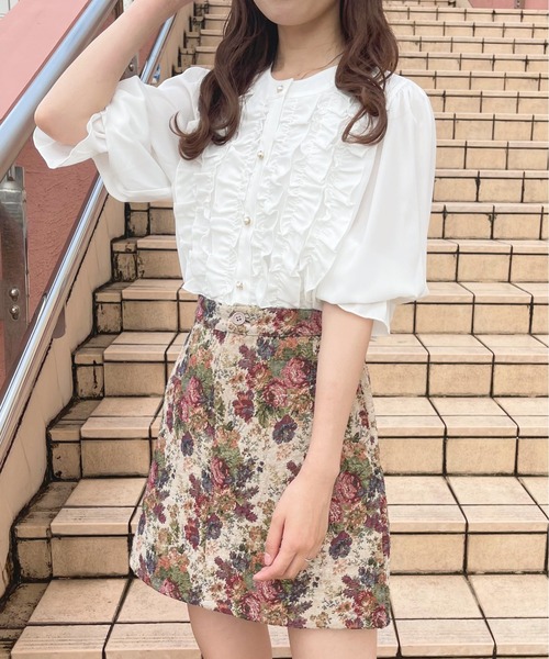 apres jour(アプレジュール)の「フロントフリルブラウス【ZOZOTOWN限定アイテム】(シャツ/ブラウス・レディース・モカ/ブラック/オフホワイト・X-LARGE/フリー)」の7枚目の写真