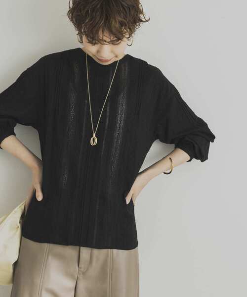 URBAN RESEARCH（アーバンリサーチ）の「前後2WAY長袖レースブラウス（シャツ/ブラウス・レディース・ブラウン/ブラック/オフホワイト・FREE）」の16枚目の写真