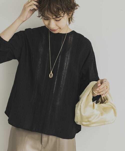 URBAN RESEARCH（アーバンリサーチ）の「前後2WAY長袖レースブラウス（シャツ/ブラウス・レディース・ブラウン/ブラック/オフホワイト・FREE）」の17枚目の写真