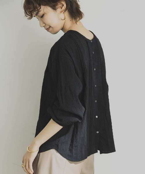 URBAN RESEARCH（アーバンリサーチ）の「前後2WAY長袖レースブラウス（シャツ/ブラウス・レディース・ブラウン/ブラック/オフホワイト・FREE）」の19枚目の写真