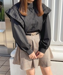 バンドカラーフリルシャツ【ZOZOTOWN限定アイテム】